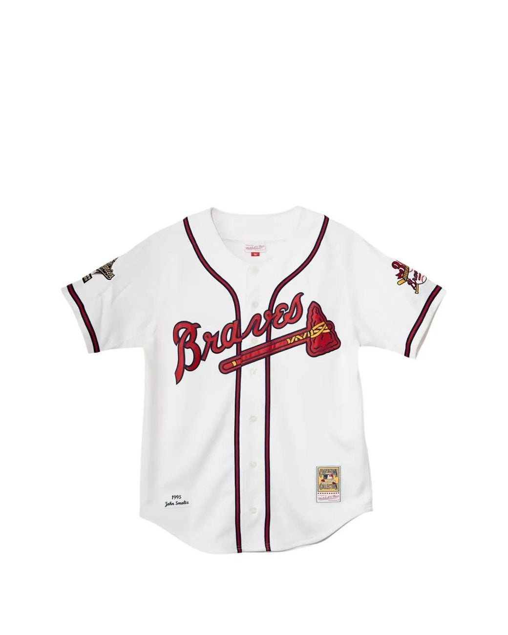 Mitchell & Ness White Chemise Atlanta Braves 1995 World Series for men