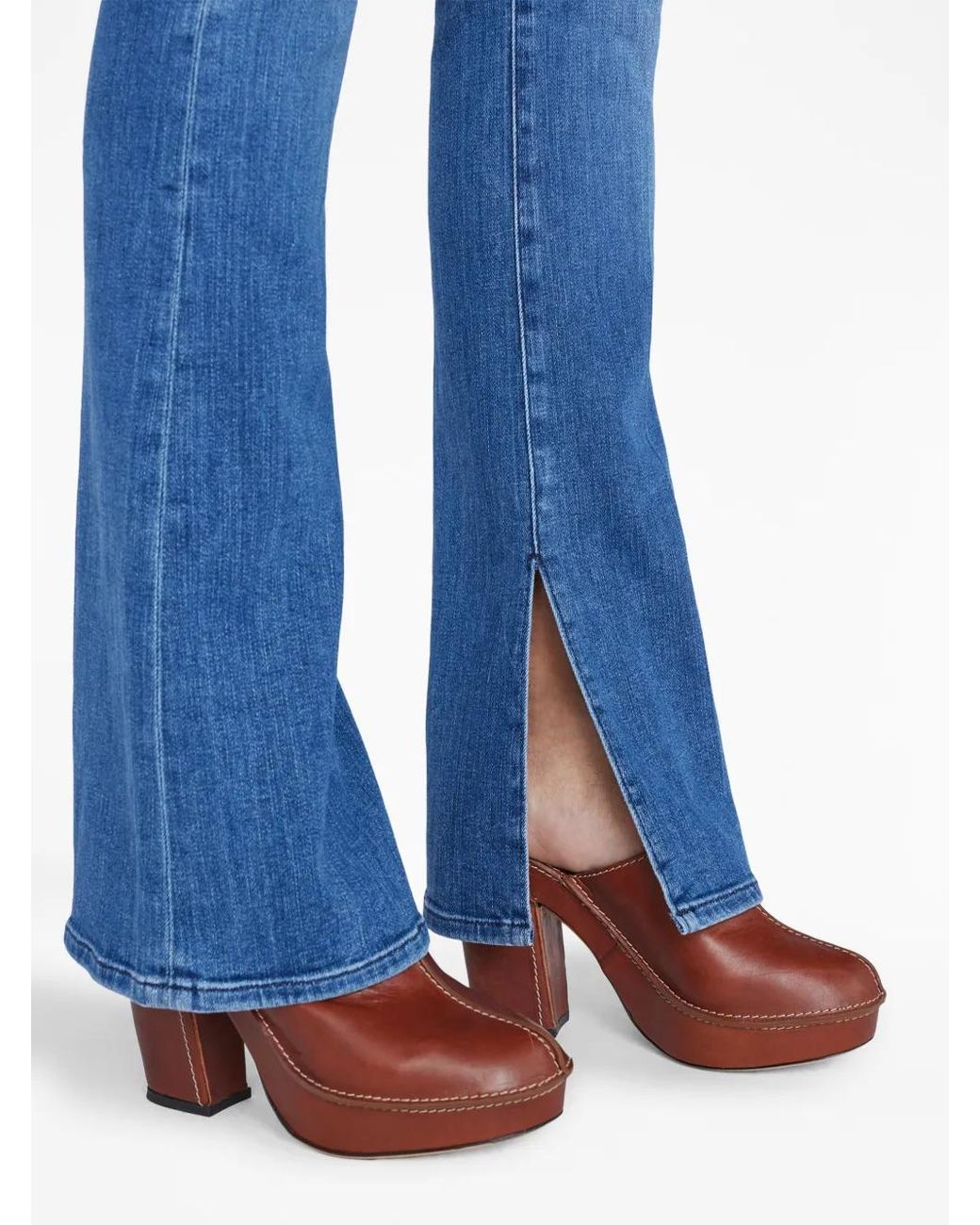FRAME Blue Le Mini Mid-Rise Bootcut Jeans