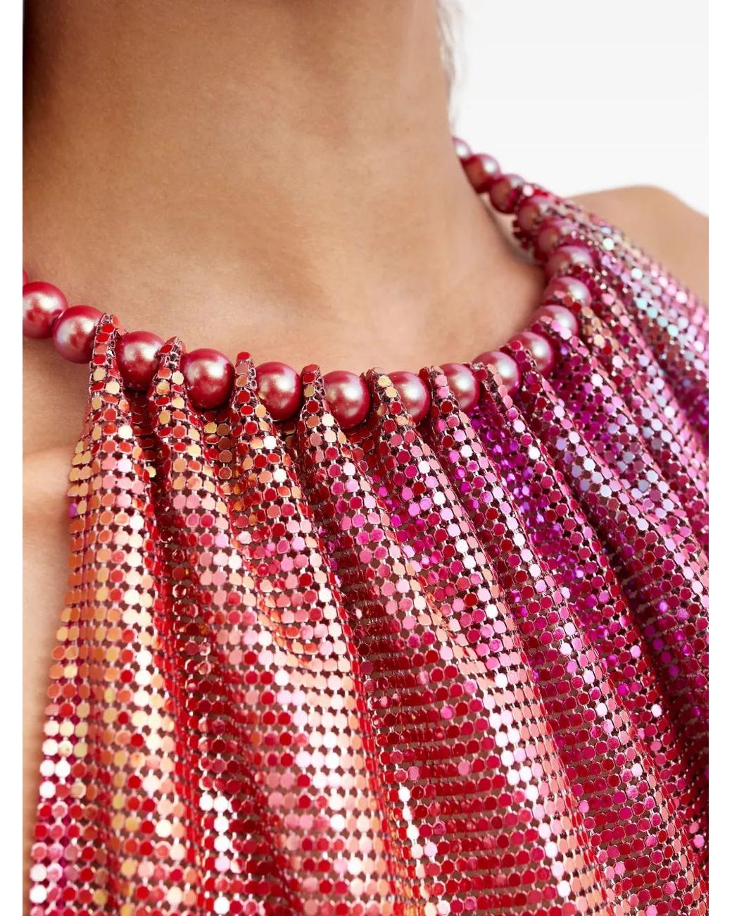 Nue Red Sequined Mini Dress