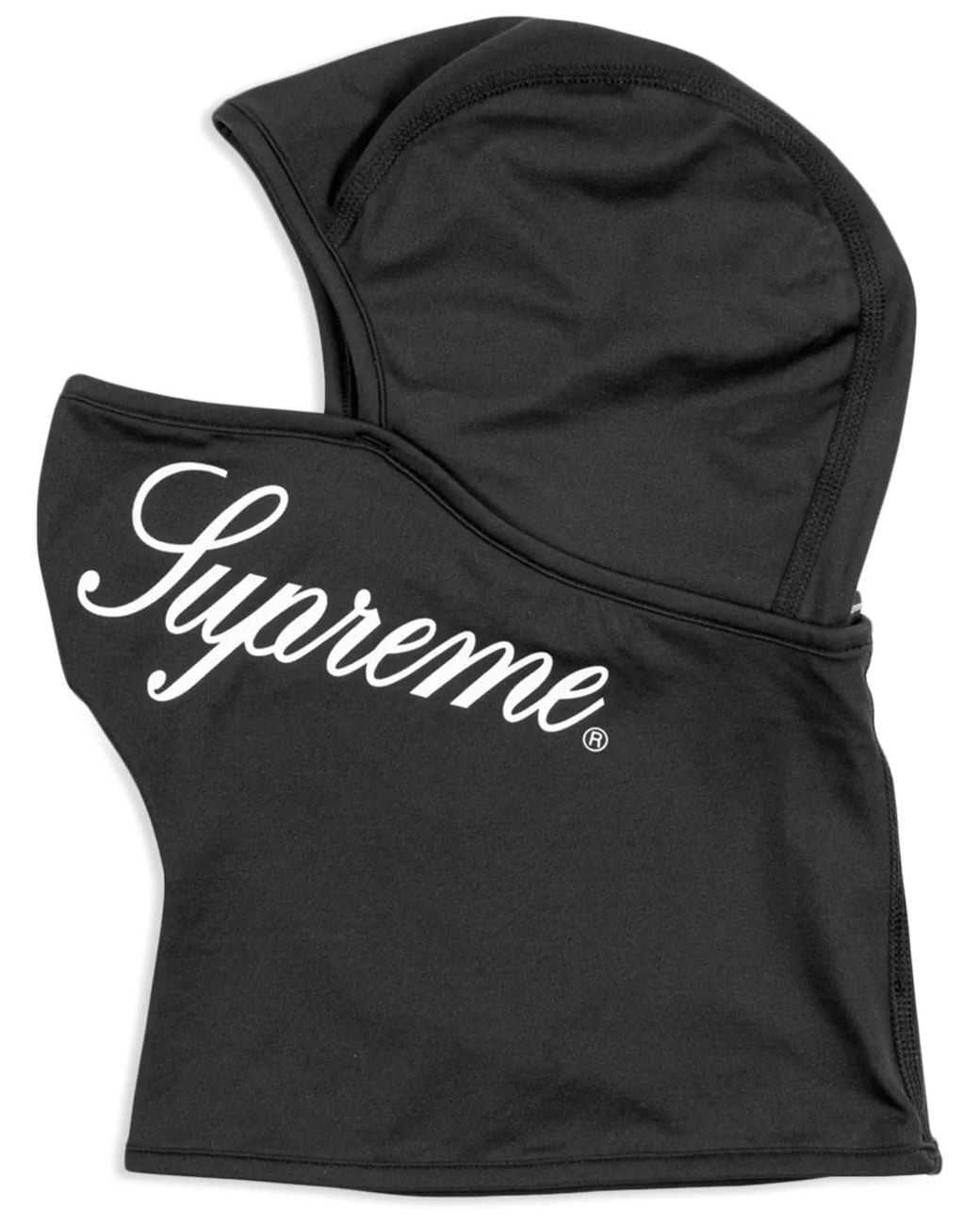 Supreme Black Script Logo-Print Balaclava