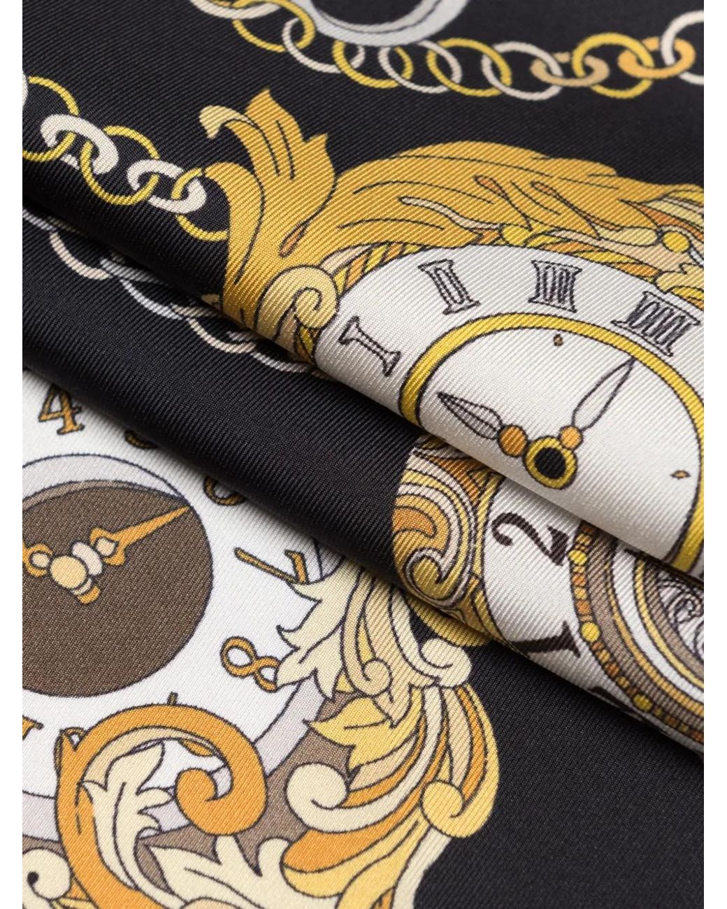 Elizabetta Black Like Clockwork Pocket Square for men