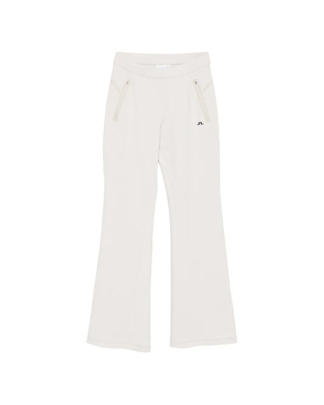 J.Lindeberg White Aura Flared Track Pants
