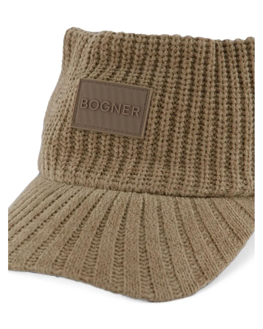 Bogner Natural Visière En Maille Côtelée À Patch Logo