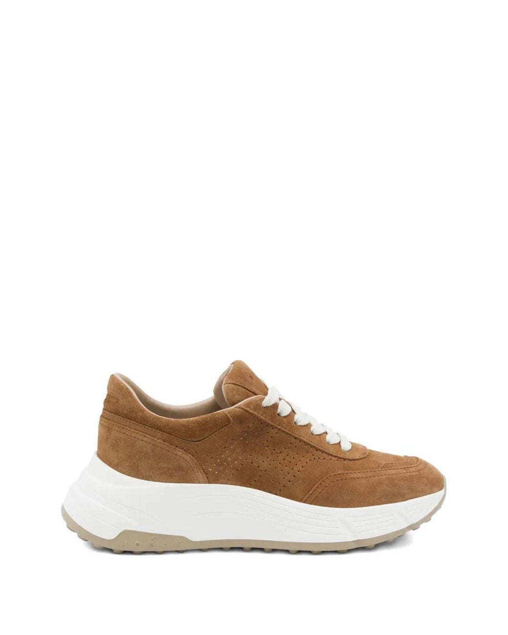 Hogan Brown Suede Platform Sneakers