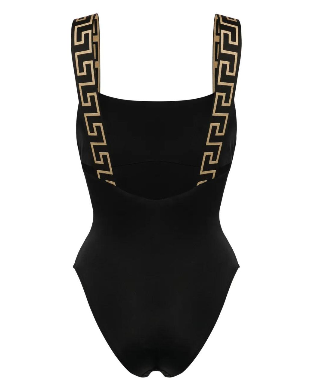 Versace Black Greca Swimsuit
