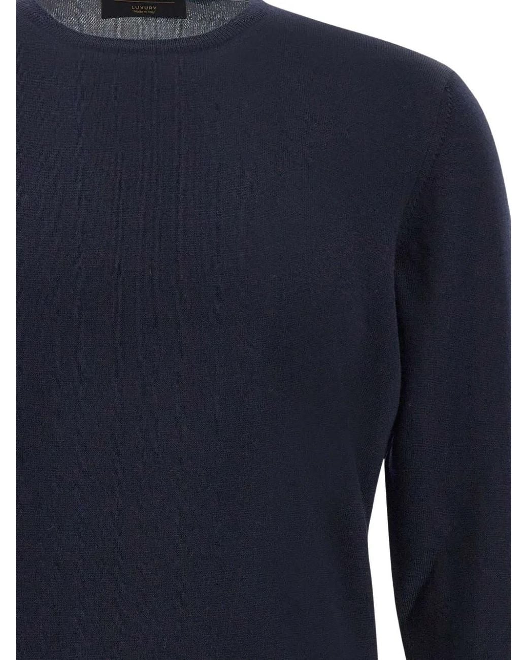 Gran Sasso Blue Crew-Neck Sweater for men