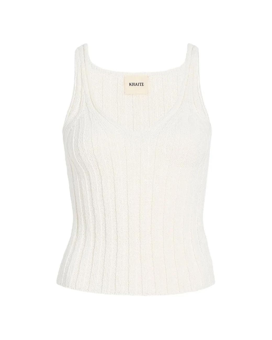 Khaite White Val Top