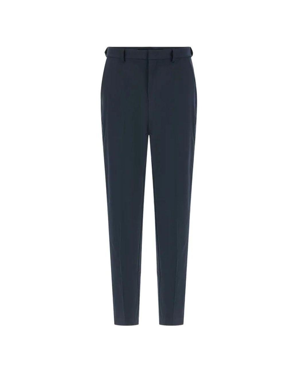 ALPHATAURI Blue Palas Logo-Plaque Slim-Fit Trousers for men