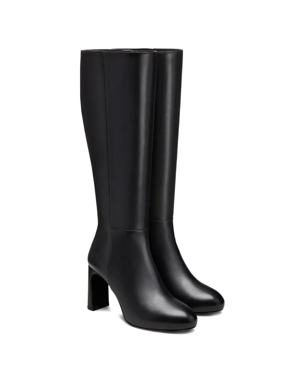 Stuart Weitzman Black Platform Zip Boots