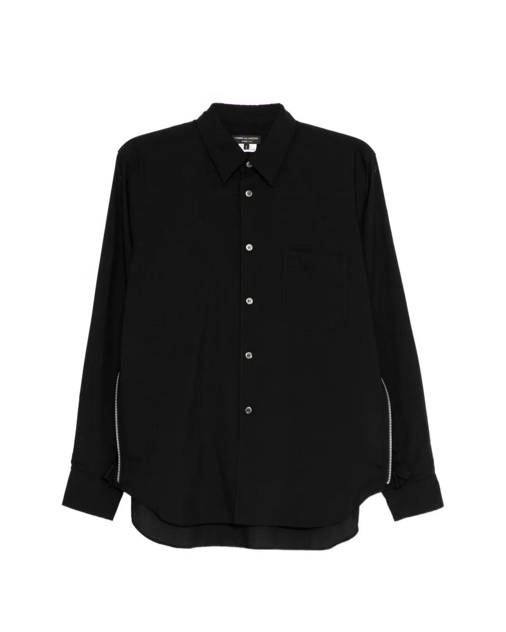 Comme des Garçons Black Side-Zip Patch-Pocket Shirt for men