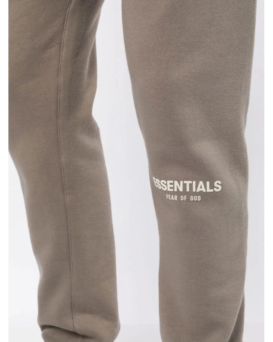Fear Of God Gray Logo-Print Drawstring Track Pants for men