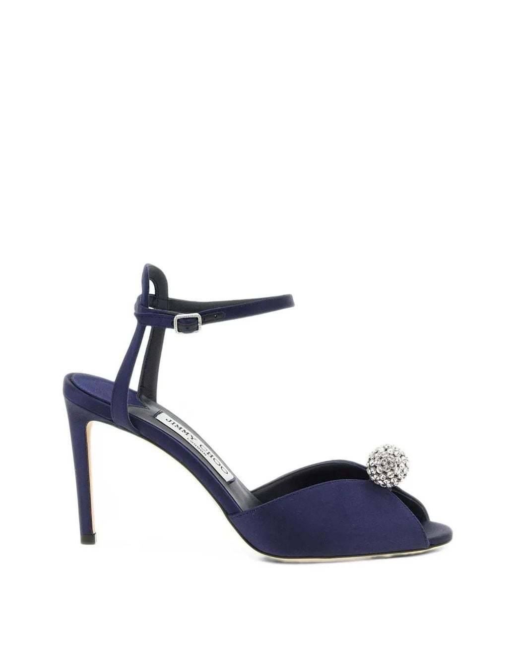 Jimmy Choo Blue Sacora Crystal-Embellished Sandals