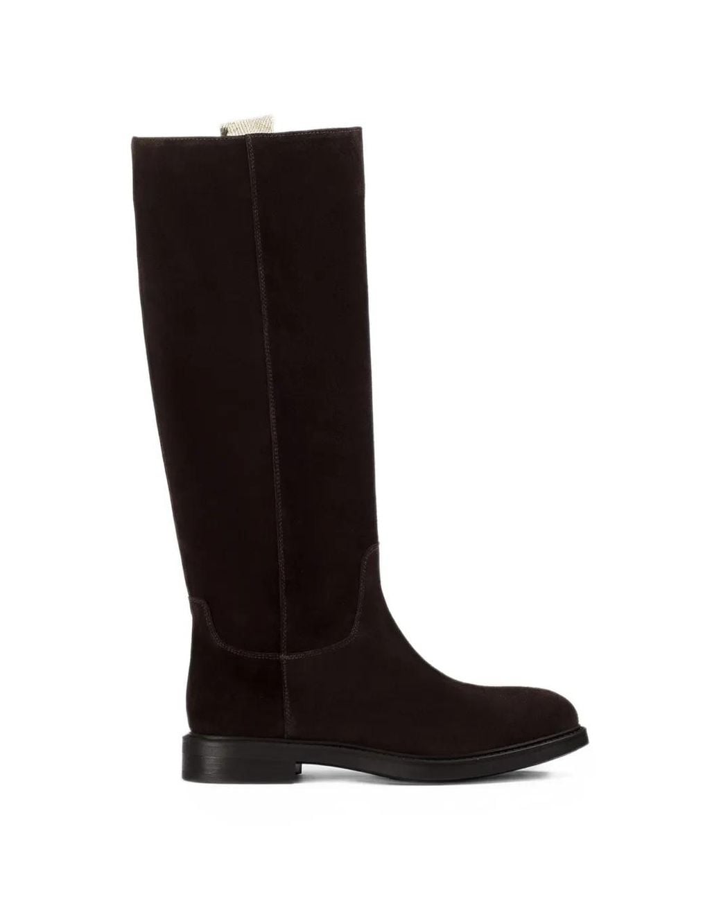 Doucal's Black Knee-High Leather Boots