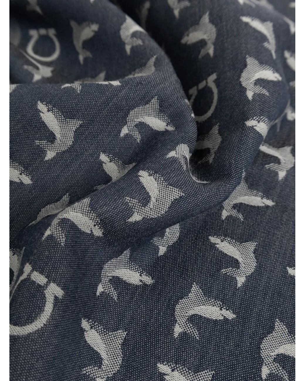 Ferragamo Gray Wool Scarf for men