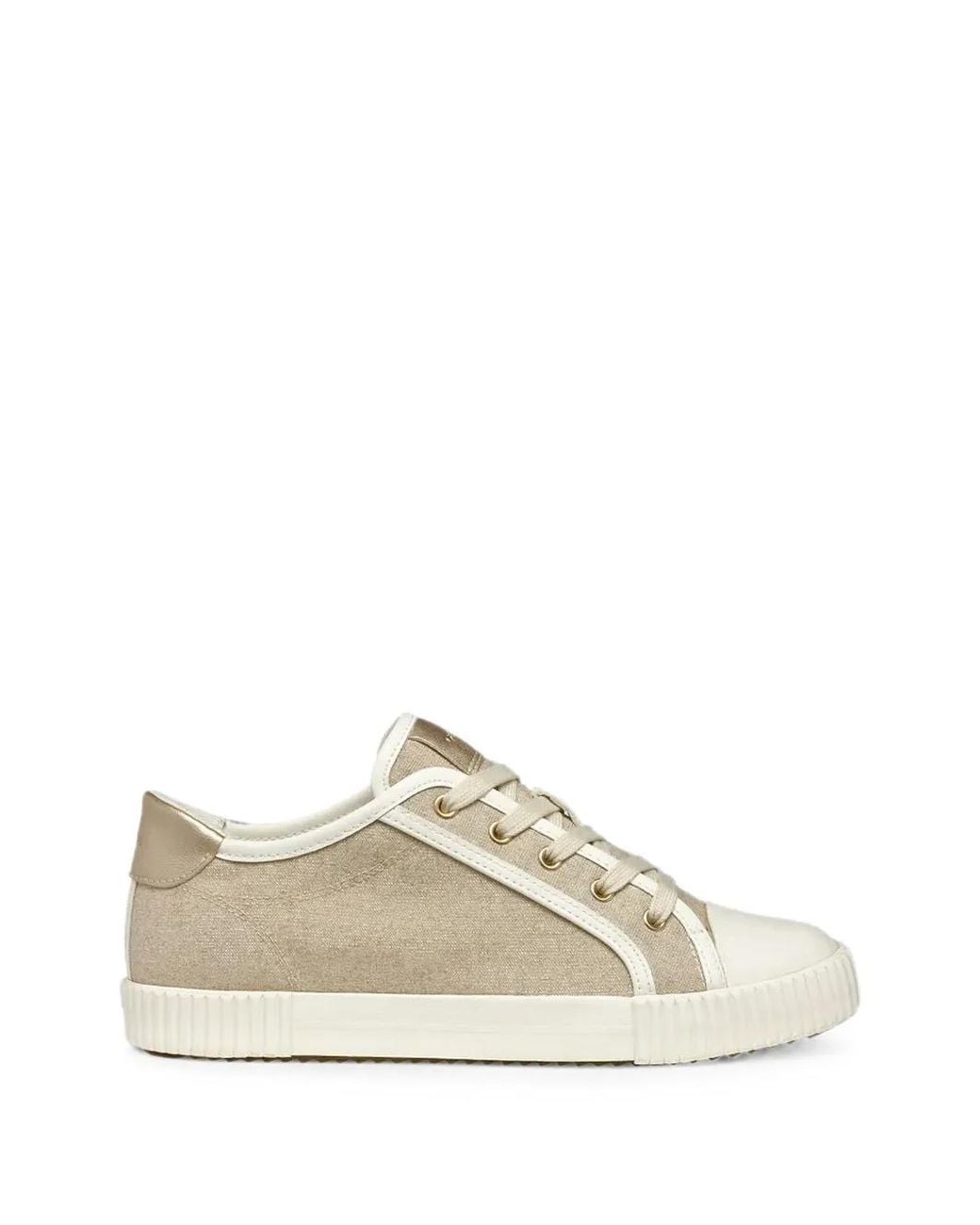 Geox White Blomiee Low-Top Lace-Up Sneakers