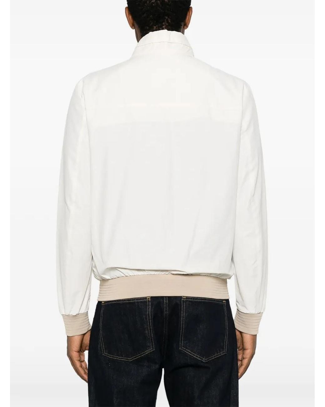 Geox White Vincit Zip-Up Jacket for men