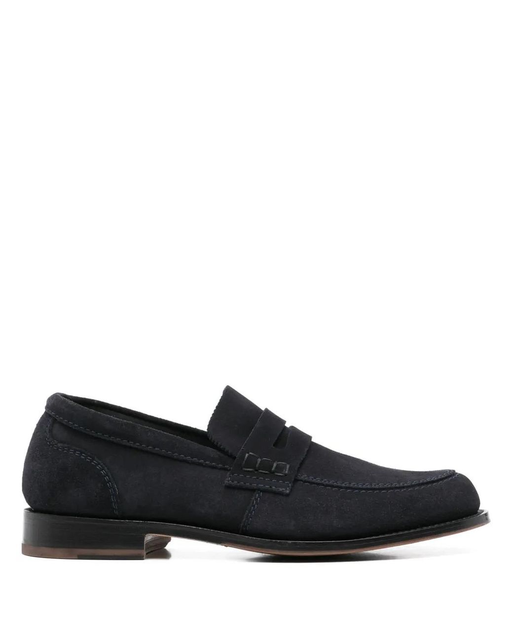 Tricker's Black Suede Loafers for men