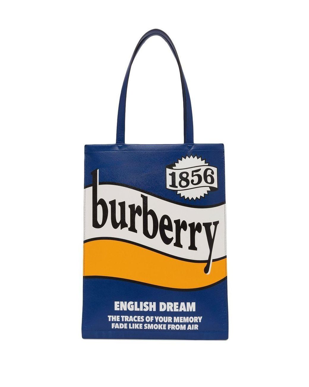 Burberry Slogan-print Tote Bag in Blue for Men | Lyst