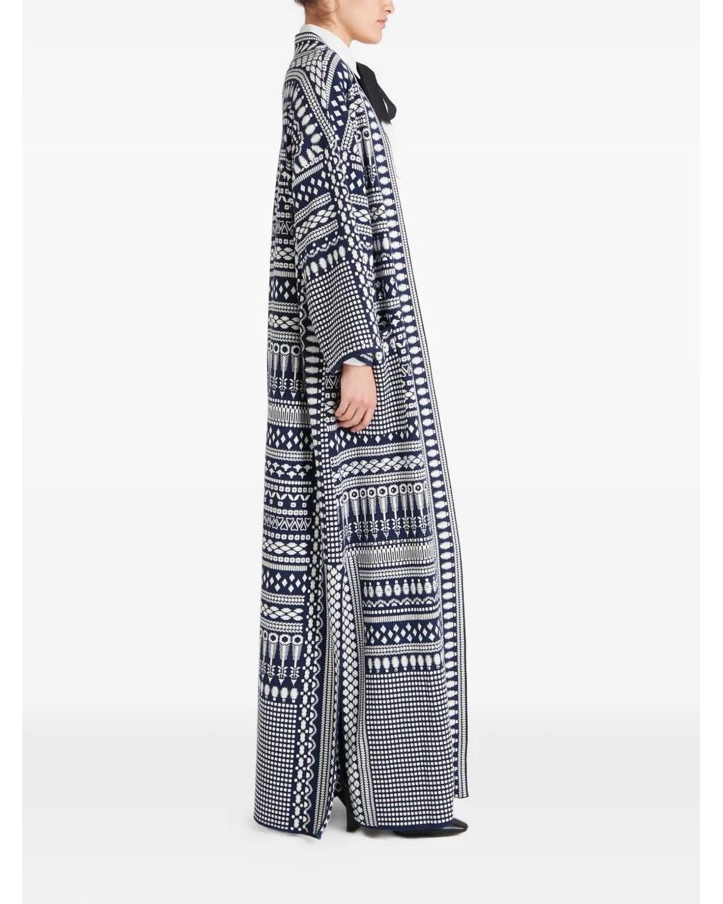 Temperley London Blue Tlalli Knit Coat