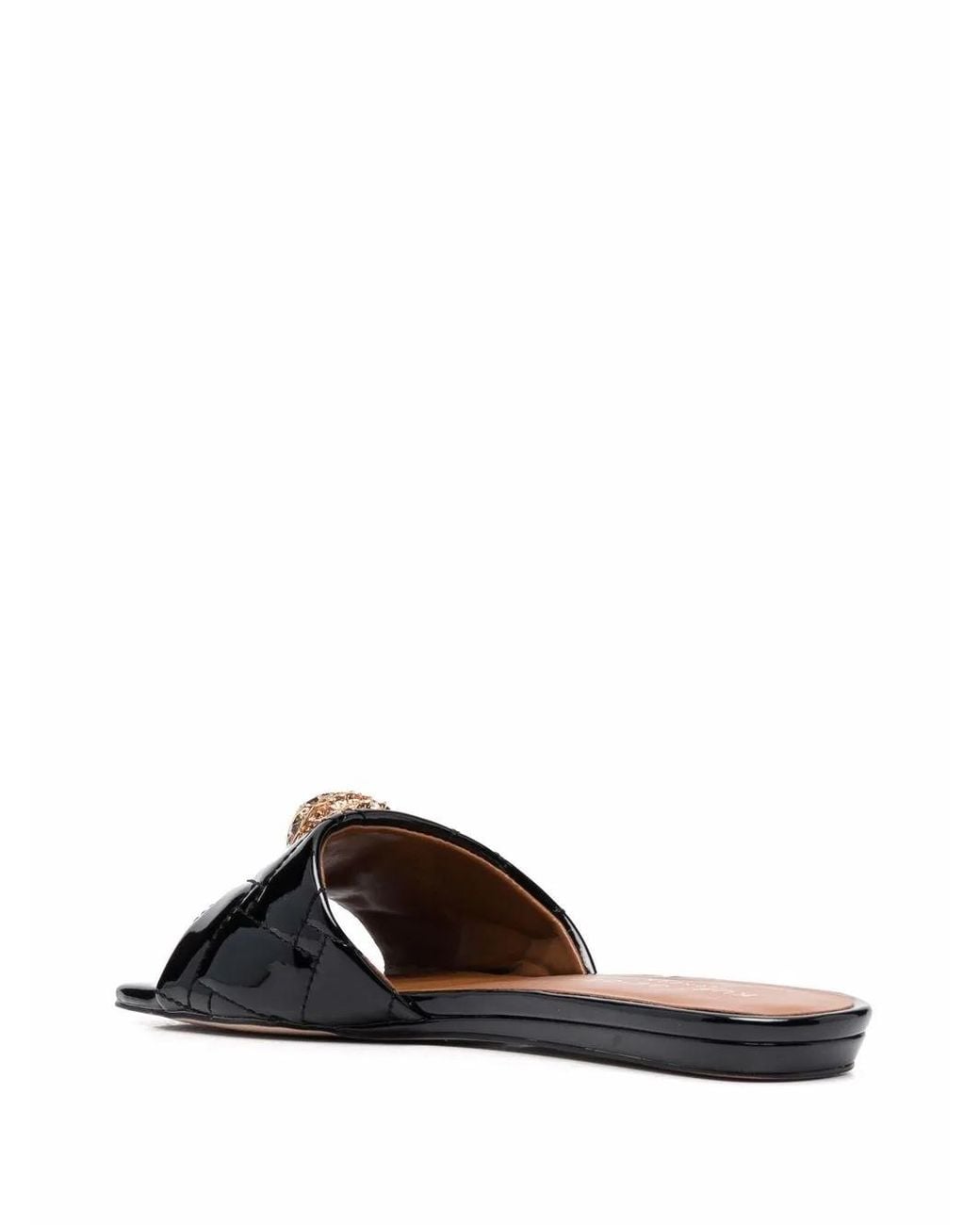 Kurt Geiger Black Kensington Flat Sandals