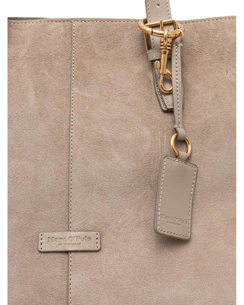 Marc O' Polo Natural Phillis Suede Buckled-Strap Tote Bag