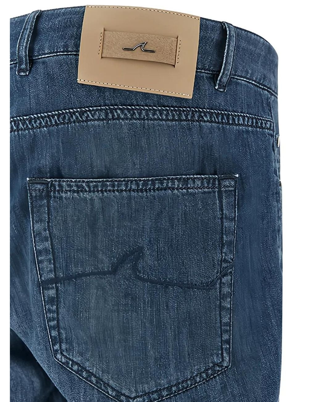 Paul & Shark Blue Patch-Pocket Jeans for men