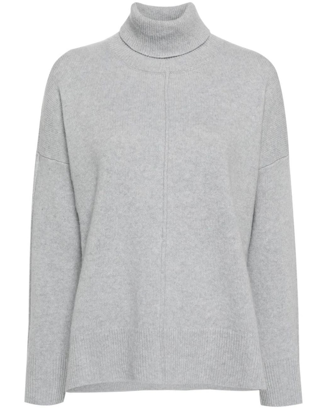 Eleventy Gray Relaxed Fit Turtleneck Sweater