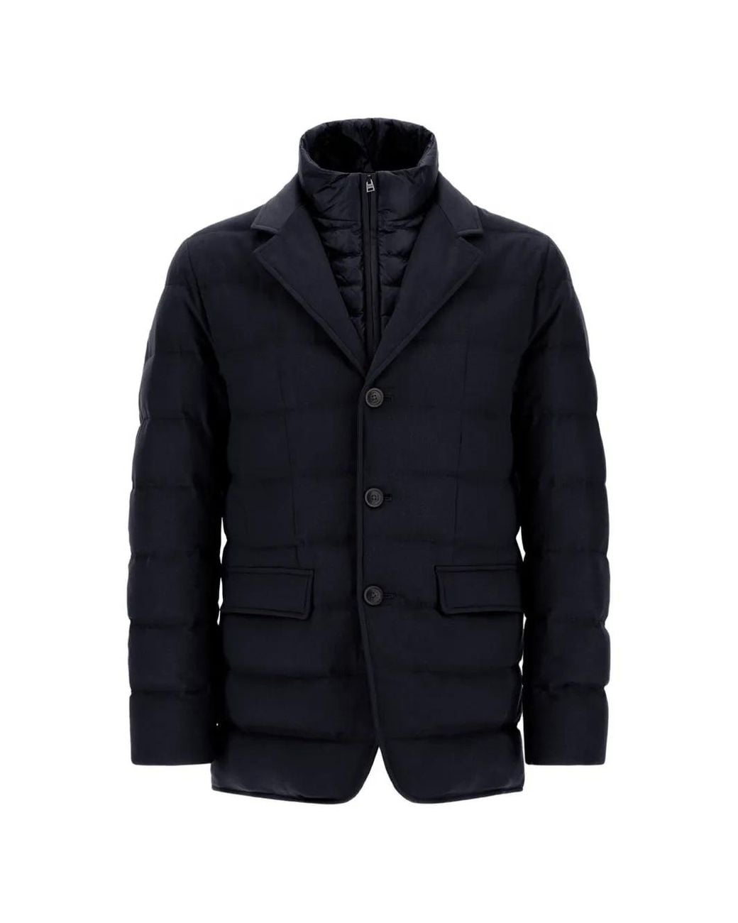 Herno Blue Nylon Ultralight Quilted Jacket for men