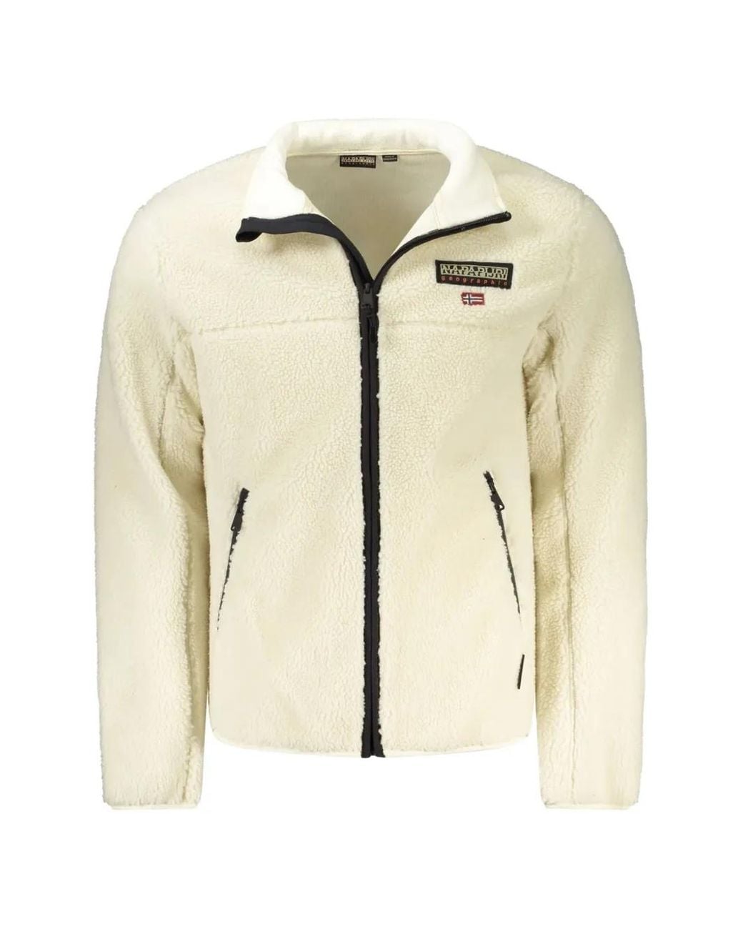 Napapijri Natural Logo-Patch Fleece Jacket for men