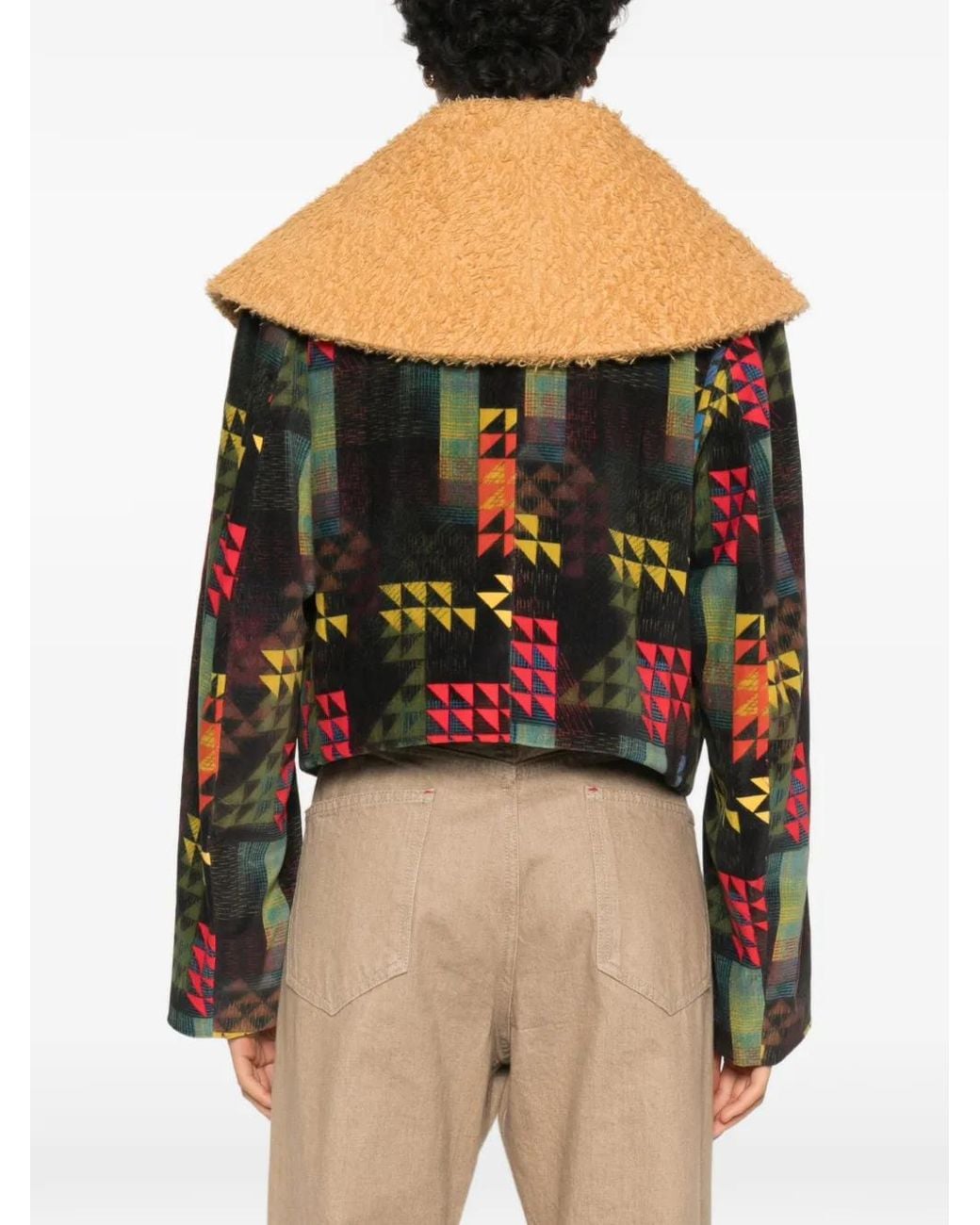 Kiko Kostadinov Black Abstract-Check Jacket