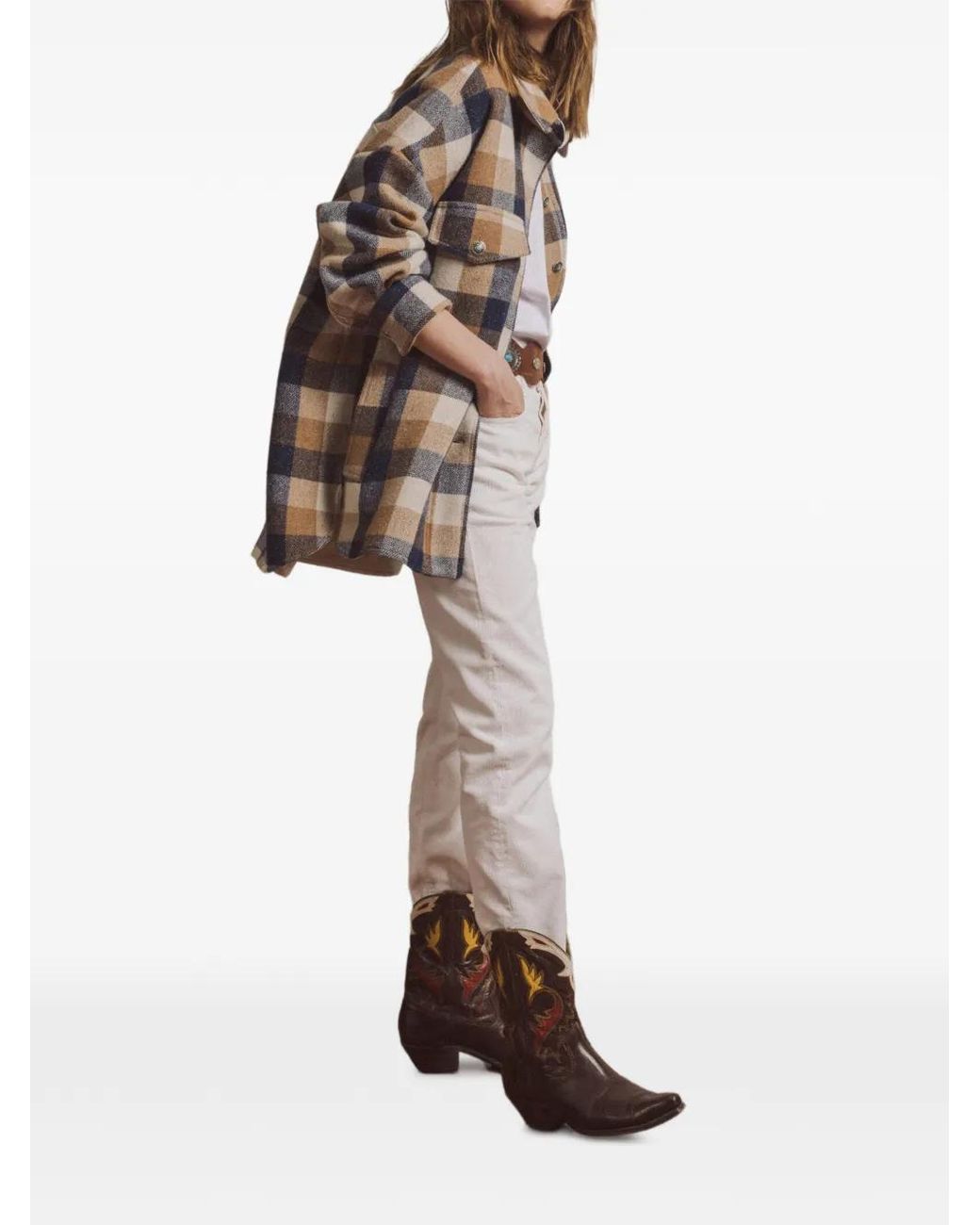 Fortela White Five-Pocket Corduroy Trousers