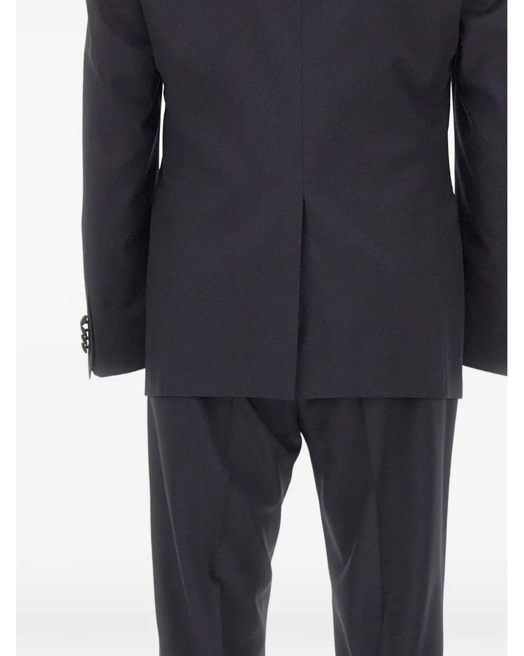 Corneliani Blue Satin Shawl-Lapel Three-Piece Suit for men
