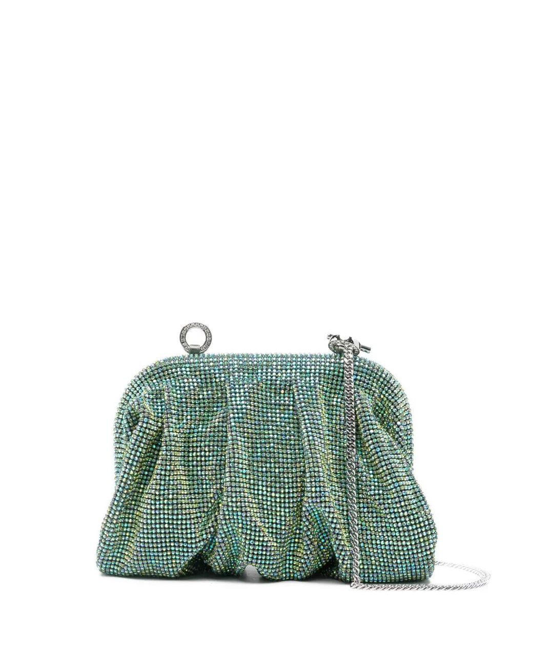 Benedetta Bruzziches Green Venus La Petite Embellished Clutch Bag