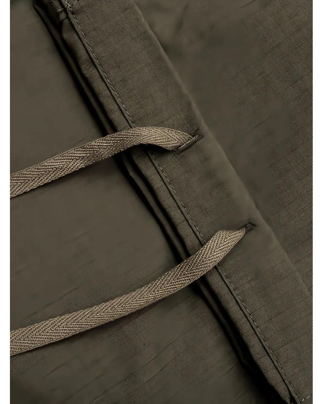 Sacai Green Ripstop Belted Trousers for men