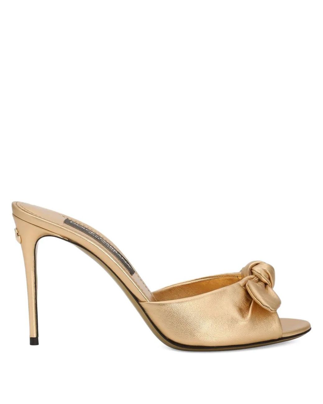 Dolce & Gabbana Natural Mordoré Nappa Leather Sandals