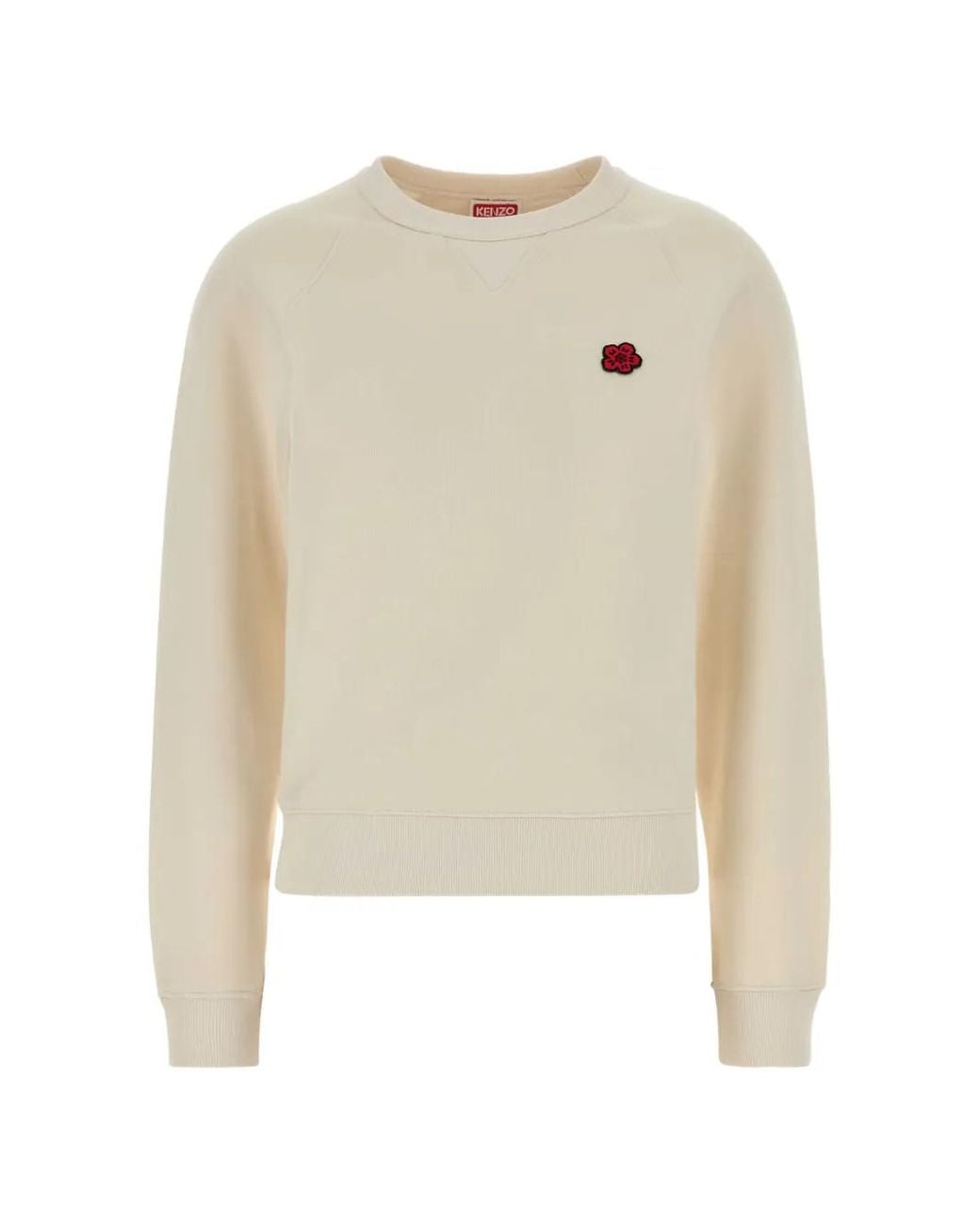 KENZO White Appliqué Cotton Sweatshirt