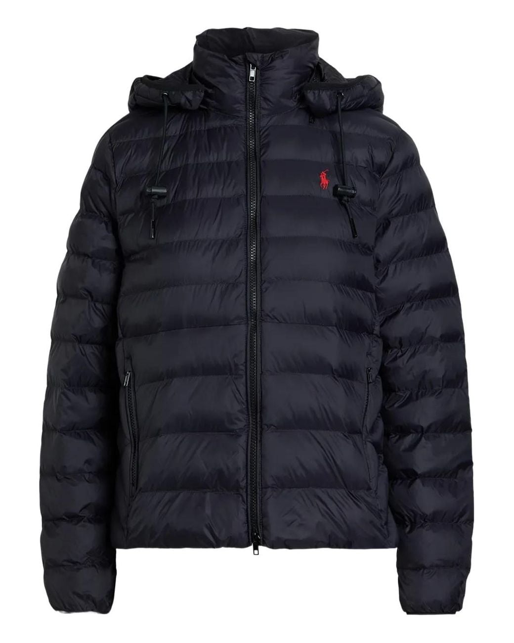 Polo Ralph Lauren Black Quilted Lightweight Jacket With Hood