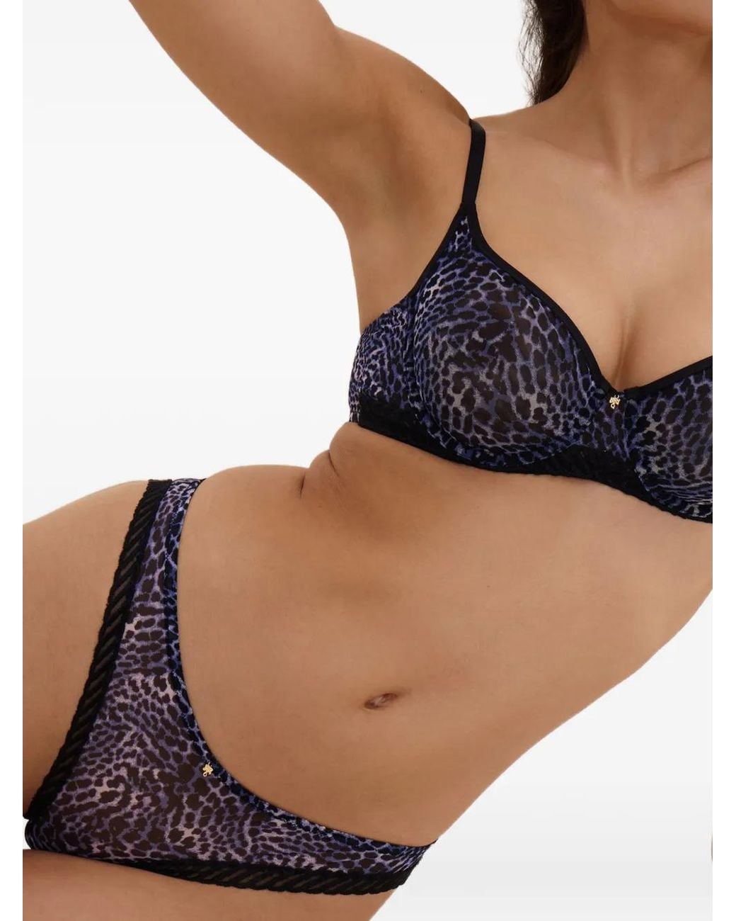 Aubade Blue Vibrant Emotion Leopard-Print Bra