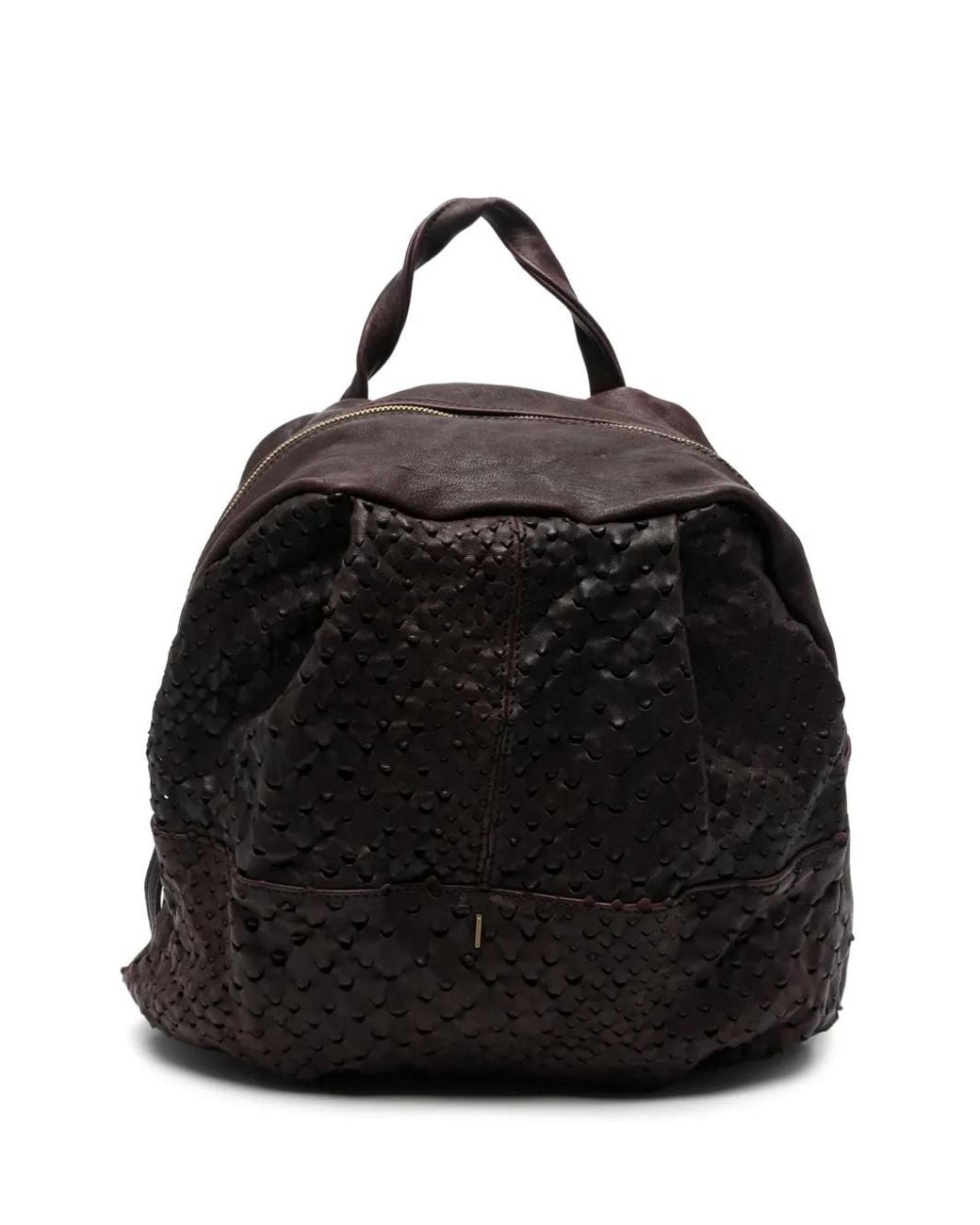 Mialuis Black Nerina Leather Backpack