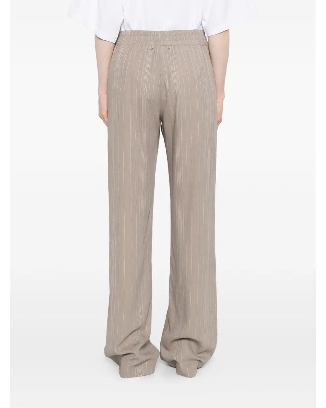Golden Goose Deluxe Brand Gray Journey W's Jogging Brittany Light Pinstripes Viscose Crepe