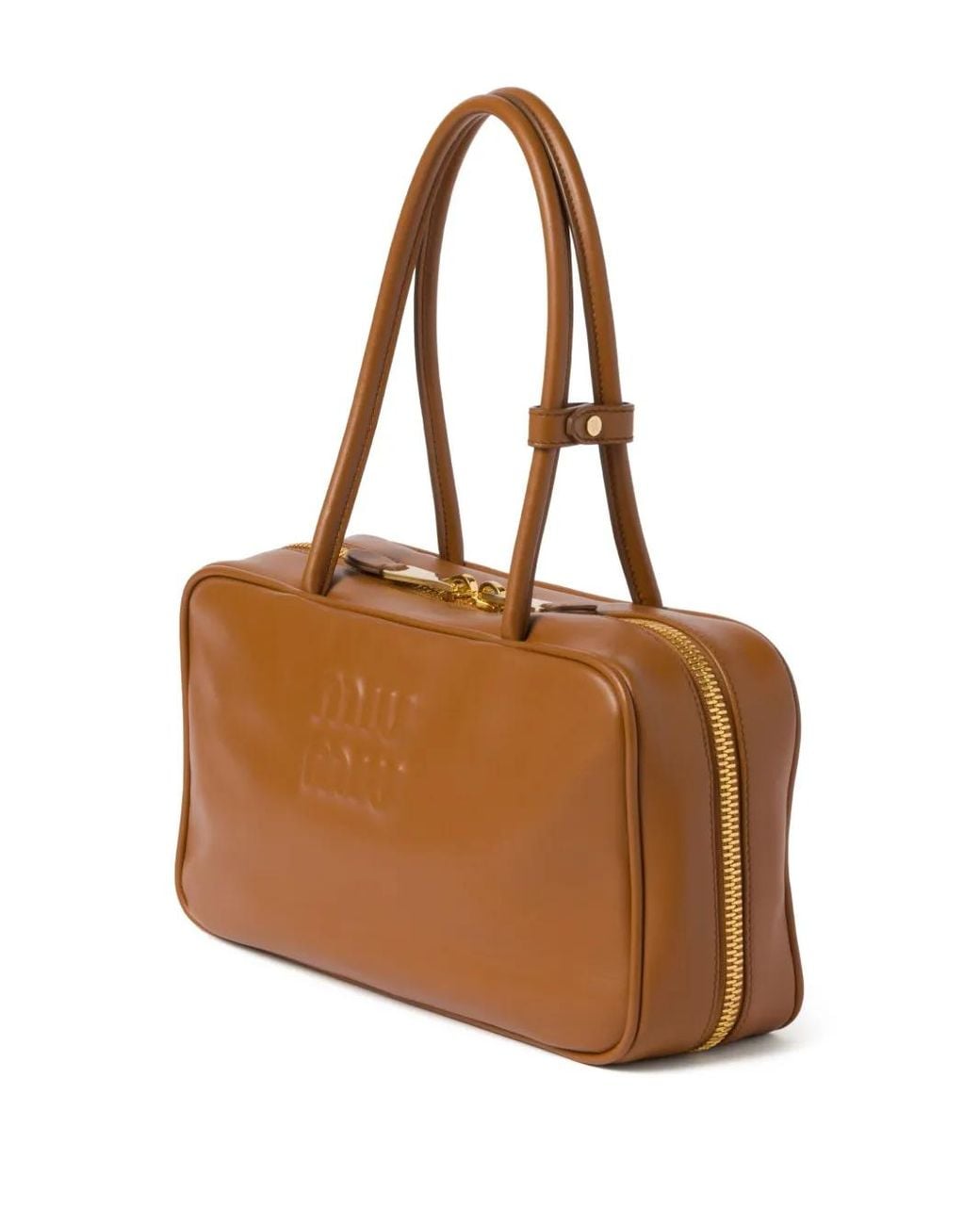 Miu Miu Brown Beau Leather Tote Bag