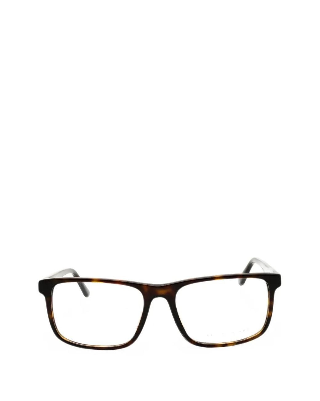 Ralph Lauren Black Rectangle-Frame Glasses for men