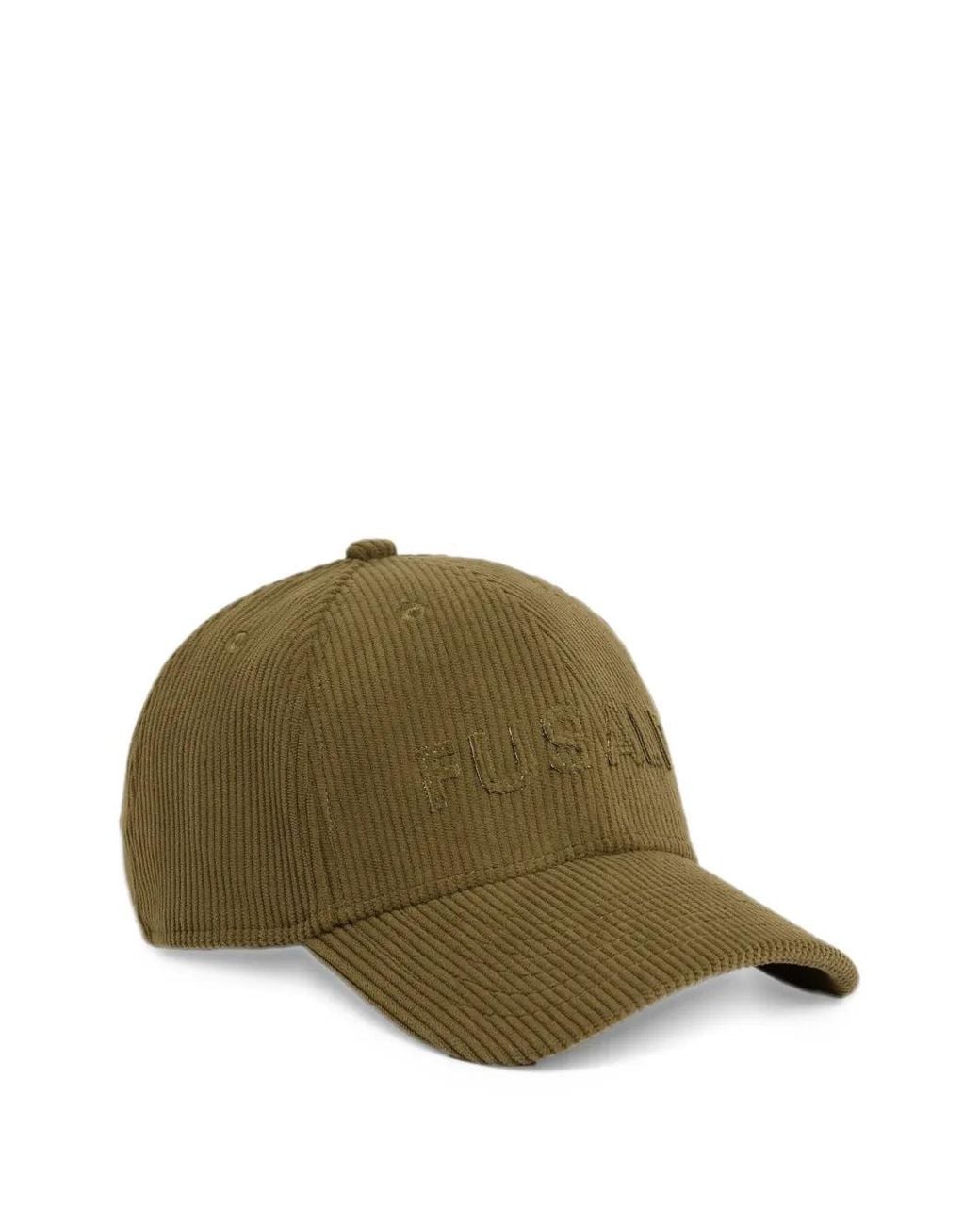 Fusalp Green Corduroy Logo-Detail Baseball Cap