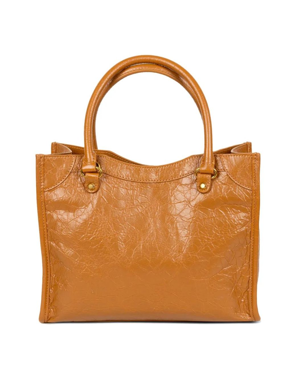 Balenciaga Brown Zip Lamb Clutch Bag