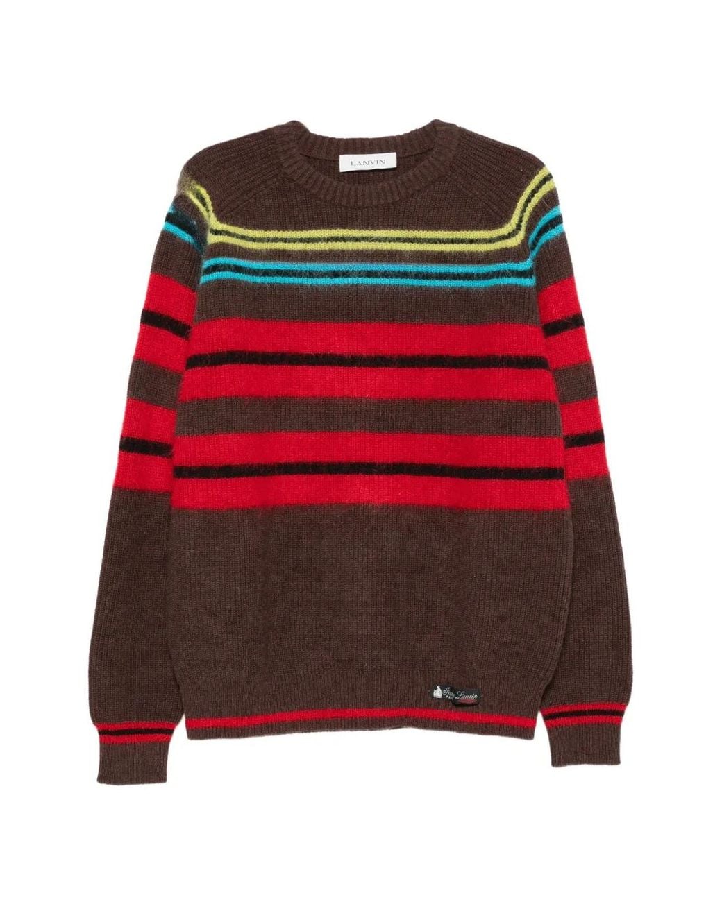 Lanvin Gestreifter Pullover in Red für Herren