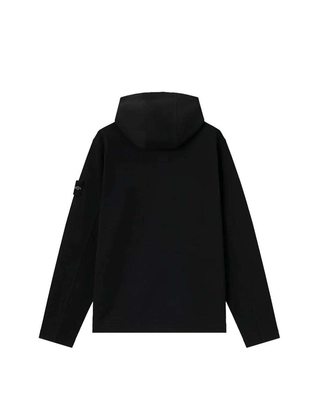 Stone Island Black 6100020 Organic Cotton Interlock Regular-Fit Zip-Up Hooded Sweatshirt With Pockets for men