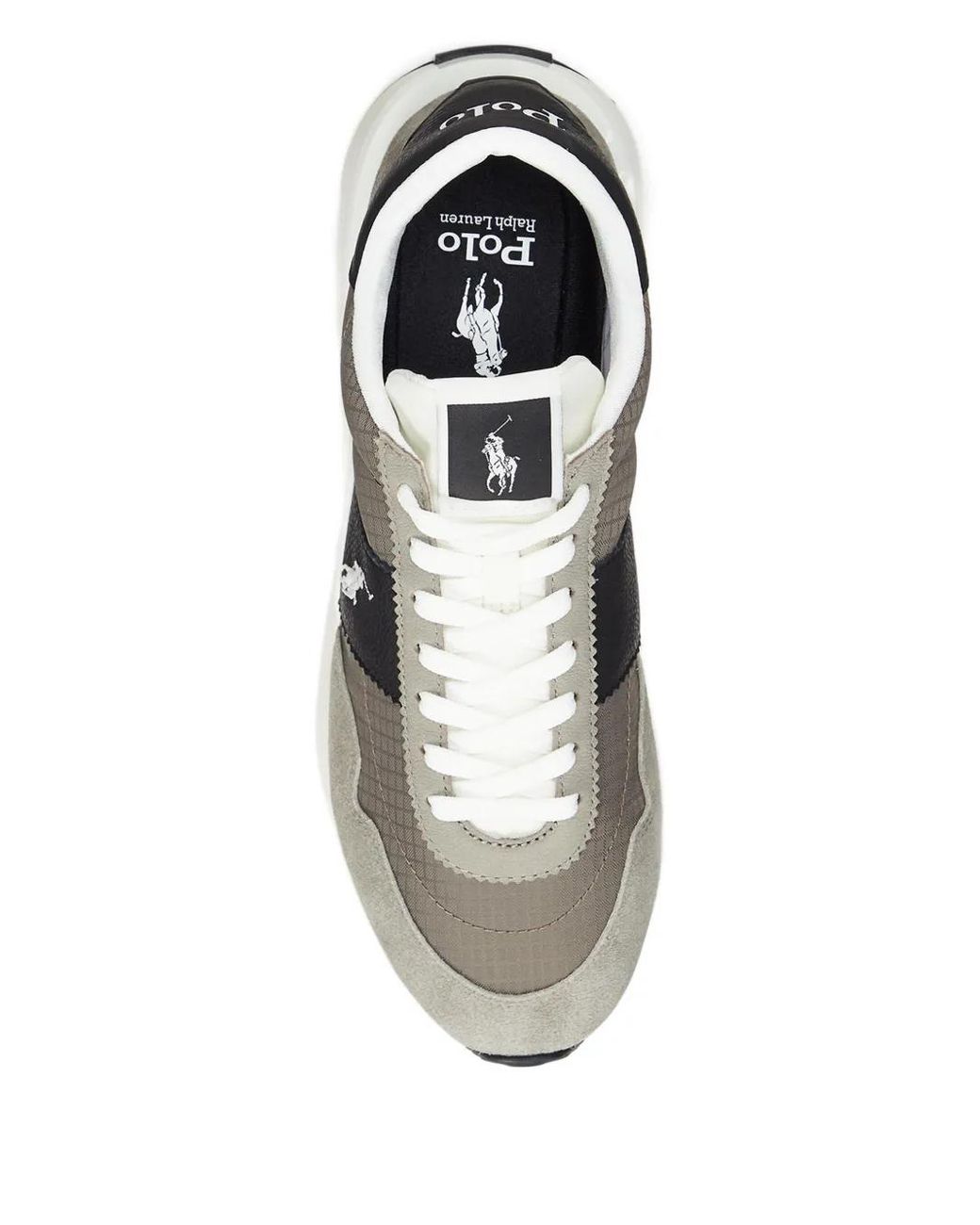 Polo Ralph Lauren Gray Train 89 Suede Panelled Sneakers for men