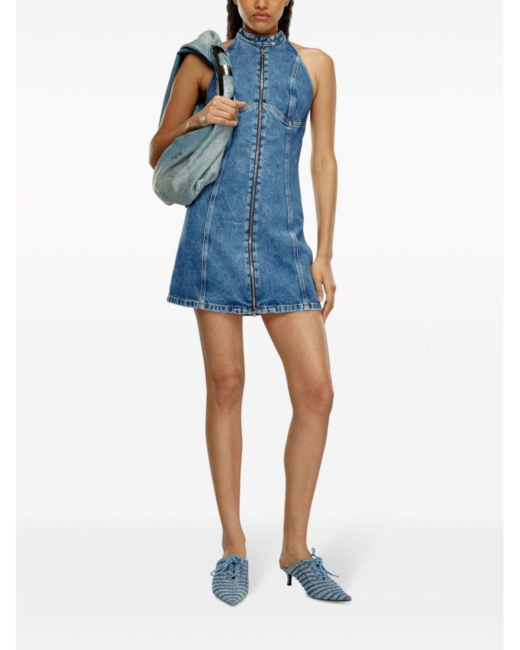 DIESEL De Lulu Denim Minidress in Blue | Lyst