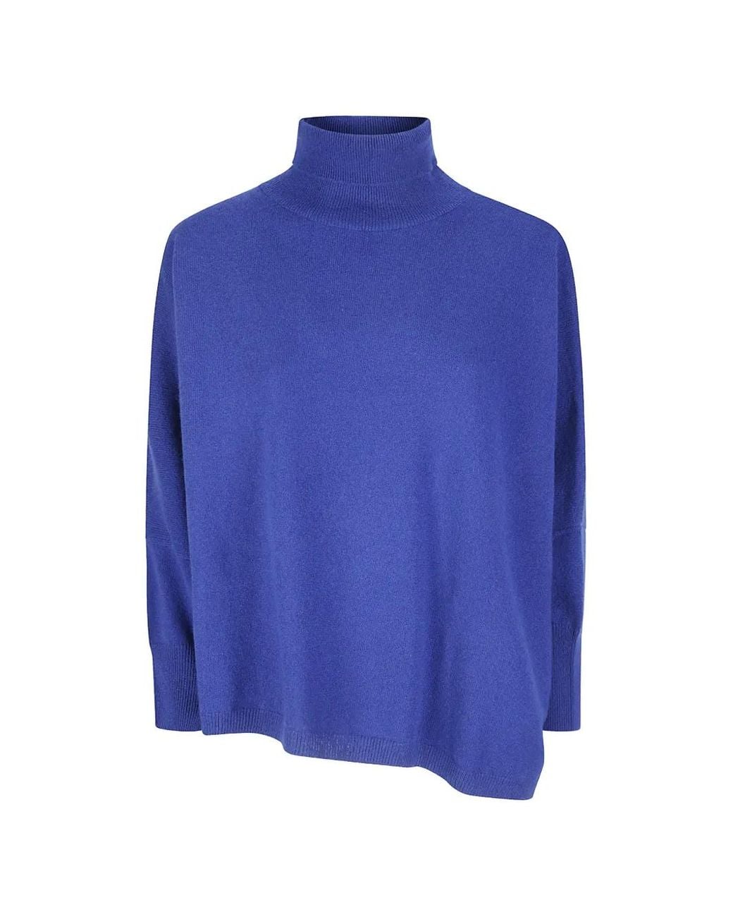 Be You Blue Roll-Neck Cashmere Sweater