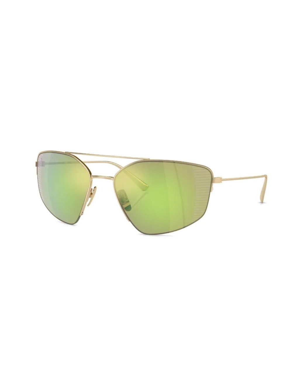 Ferrari Green Geometric-Frame Sunglasses for men